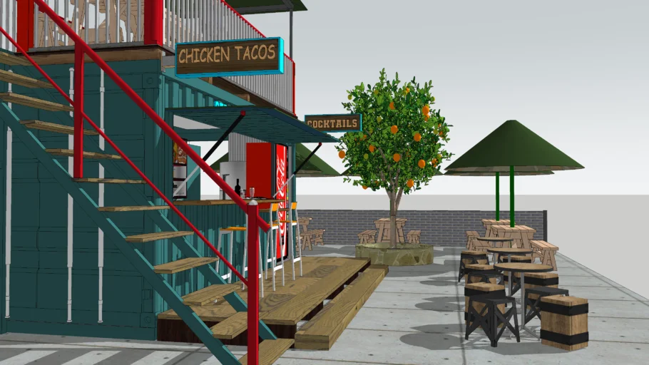 cafe street container