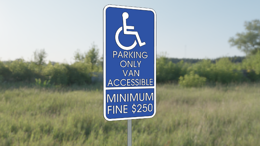 ADA California Van Accessible Standing Sign