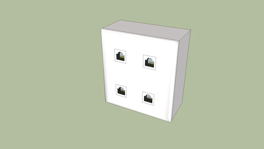 Tomada RJ45 sobrepor 4 pontos