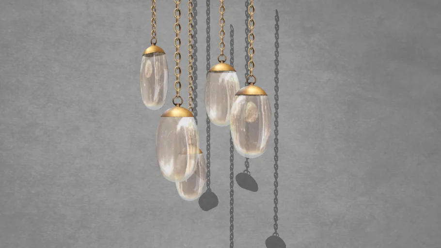 Ochre Celestial Pebble Pendant