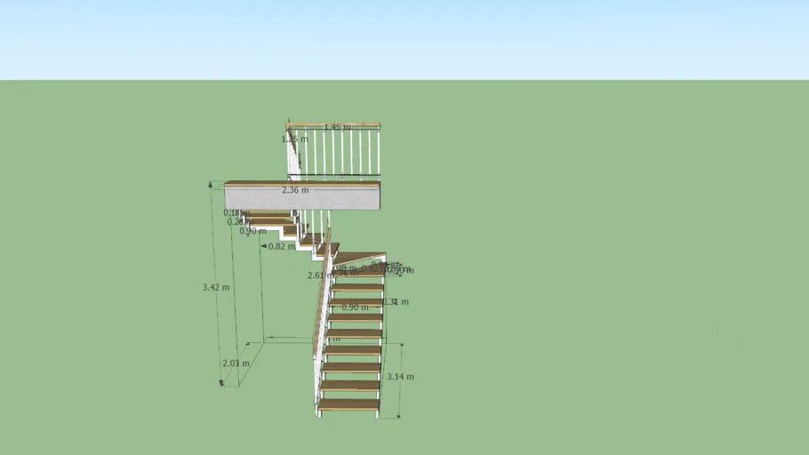 Escalera metálica-madera