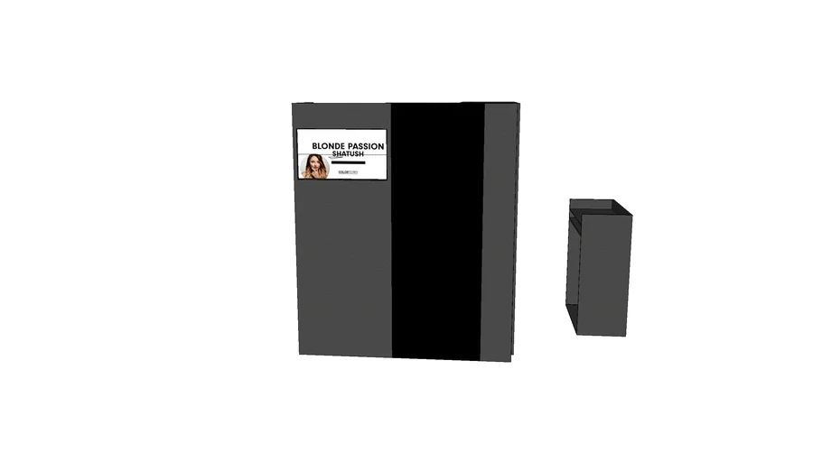 Hair Salon wall munted TV and clothes hanging dividing panel