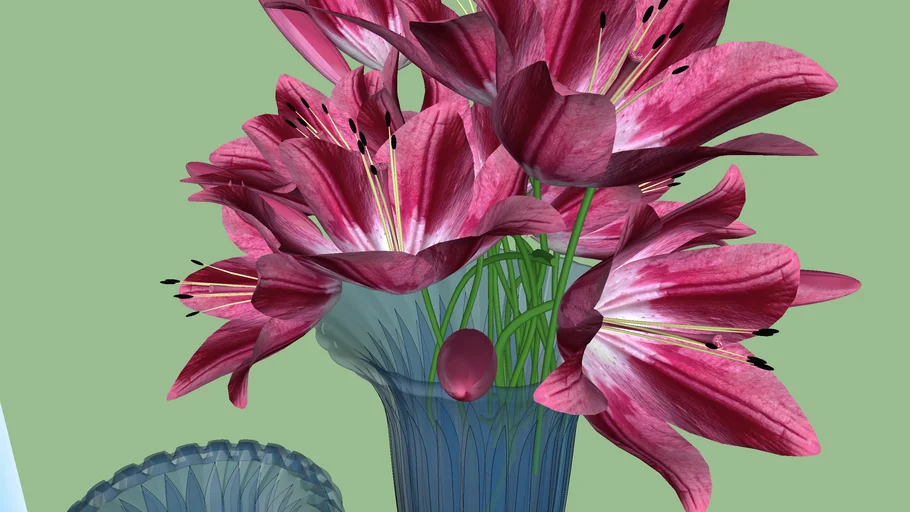 vaso murano flor