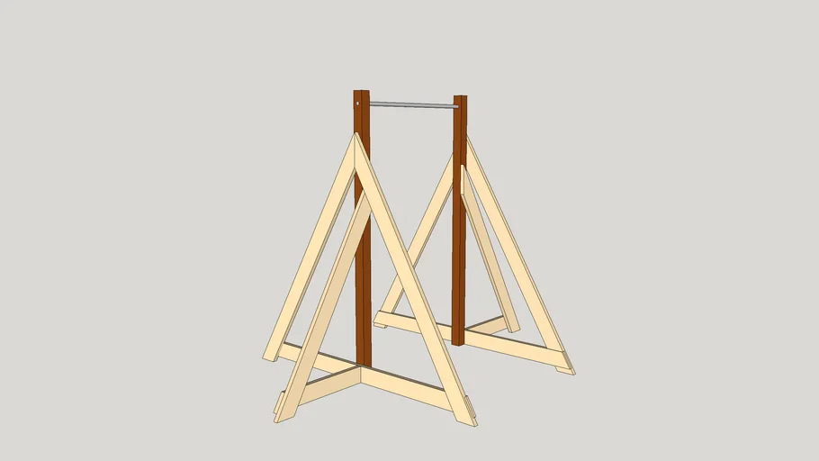 48"x90" Wood Pull-Up/Chin-Up Bar