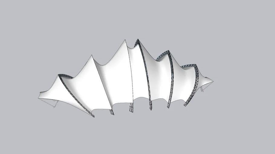 Tensile shed  | Sketchup tutorial