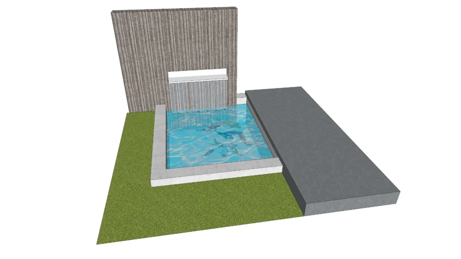 water feature in patio 