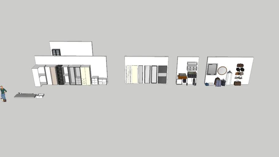 Wardrobe - Closest with accessories - Warehouse