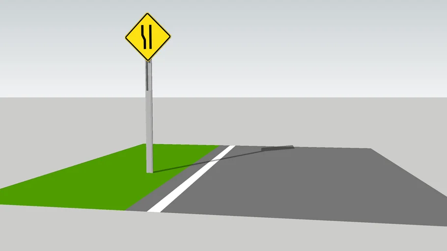 Señal Ensanchamiento a la Izquierda / Left Widening Sign