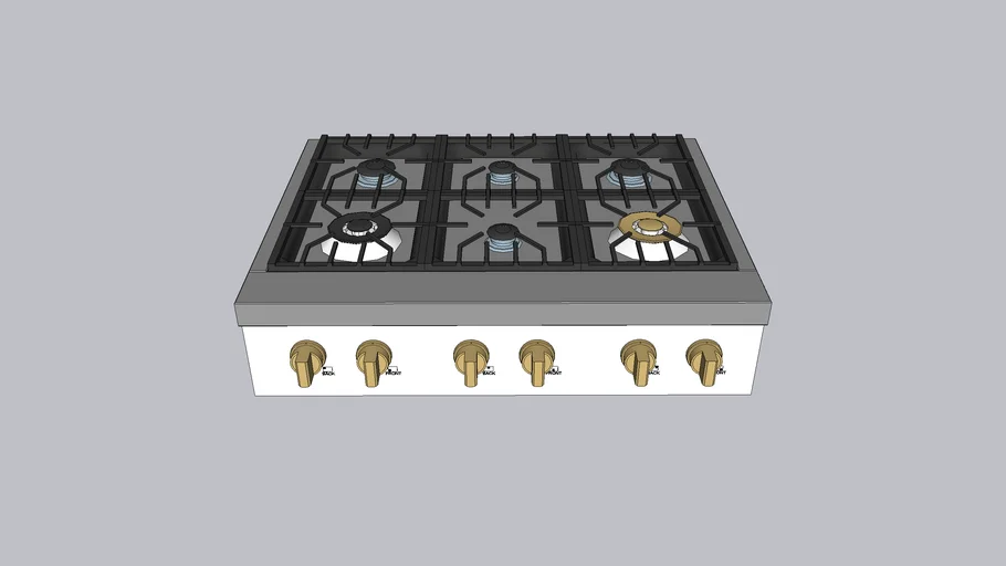 Cafe Series 36" Professional Gas Rangetop with 6 Burners