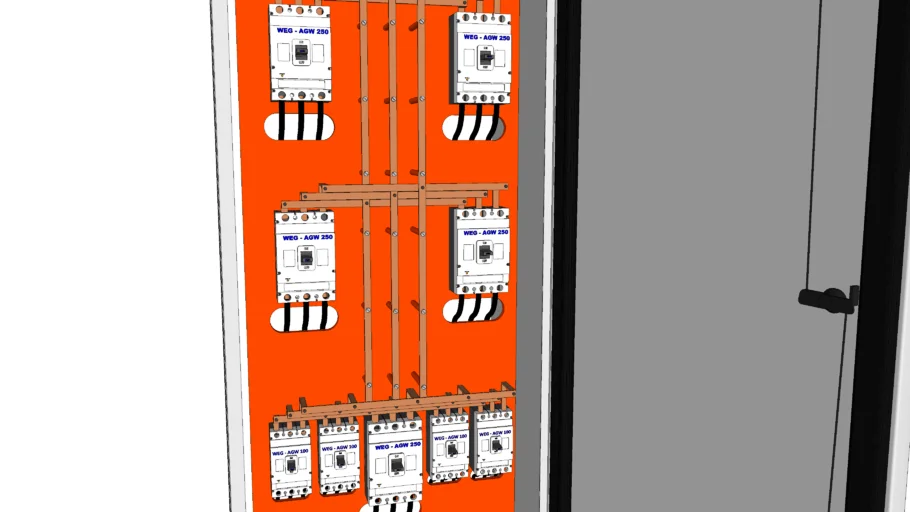 QDF Quadro Distribuição Elétrico Painel Disjuntor