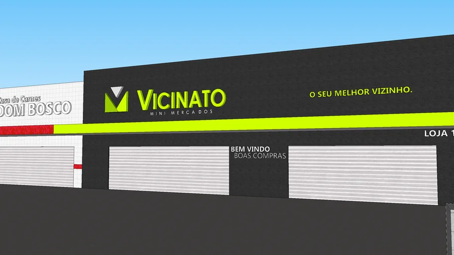 CENTRO COMERCIAL COM SUPERMERCADO DA REDE VICINATO LOJA 1