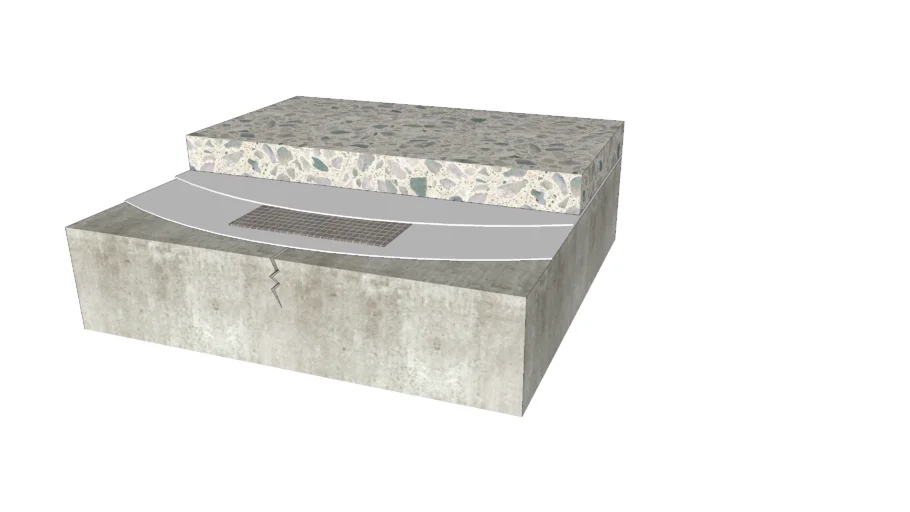 07.130.0326 Floor Detail - Polyacrylate Terrazzo | Partial Crack Isolation Membrane