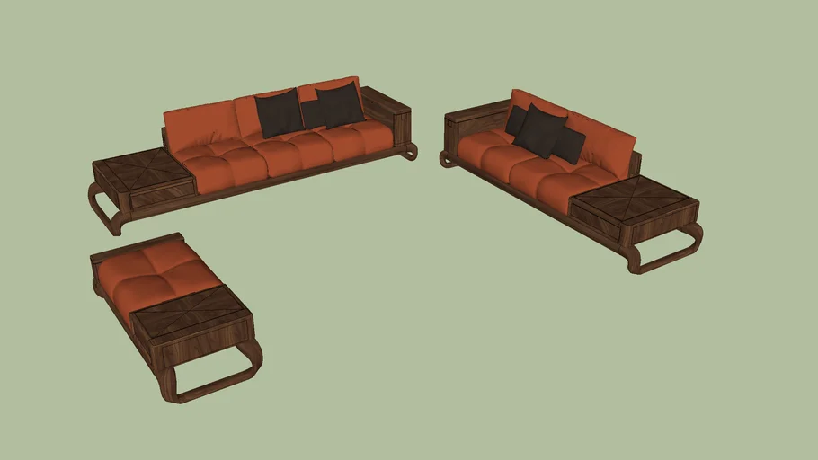 Sofa gỗ óc chó
