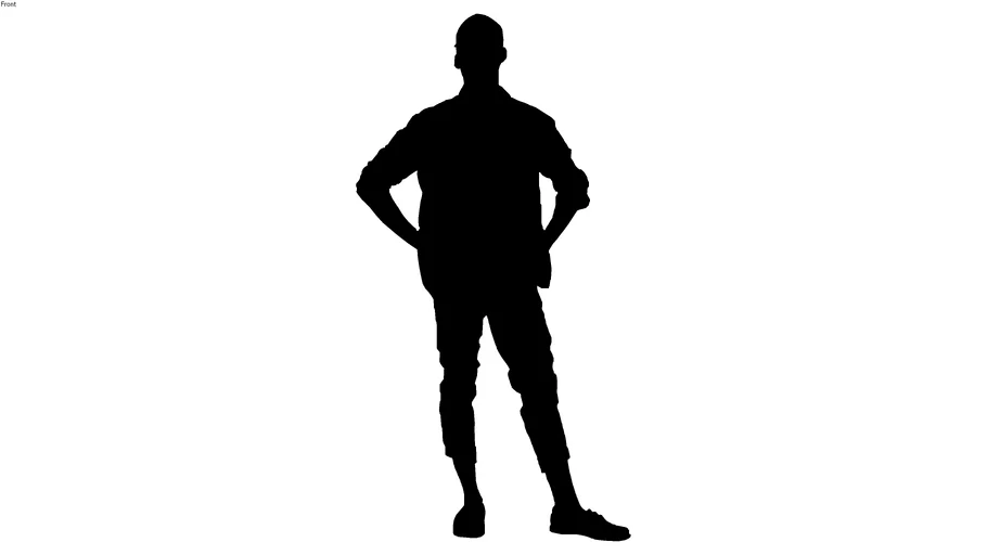 2d silhouette front man idle | 3D Warehouse