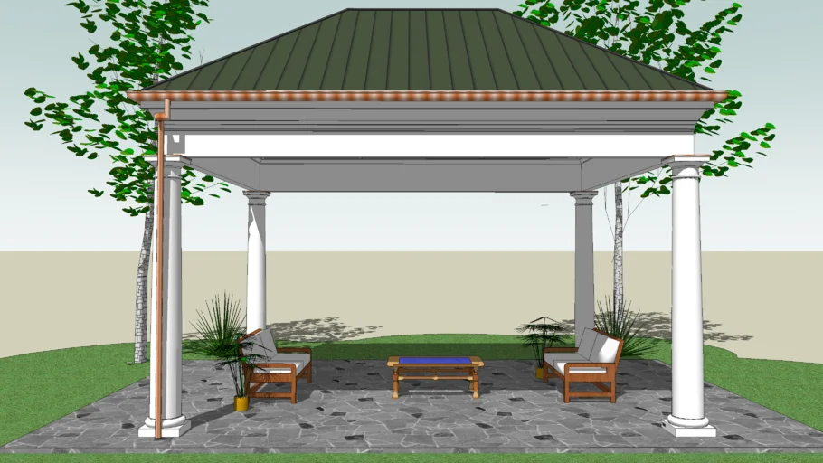 FineHouse Pavilion with Hipped Roof & Ridge