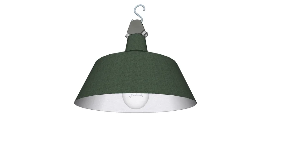 EMAX 31117 enamelled Industrial lamp 1X100W (Incandescent Bulb) 1950's