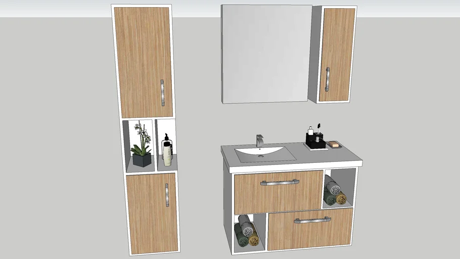 white bathroom set