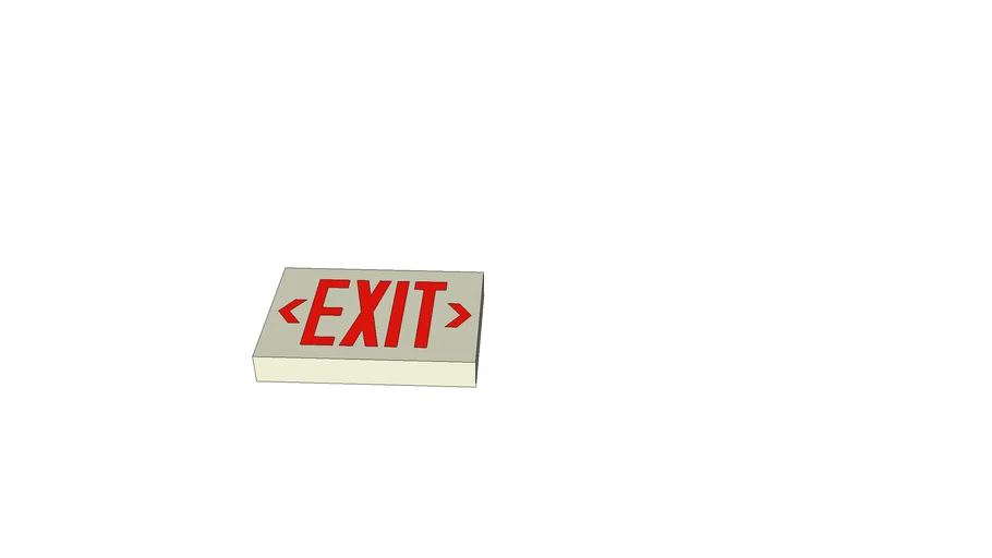 Exit sign | 3D Warehouse