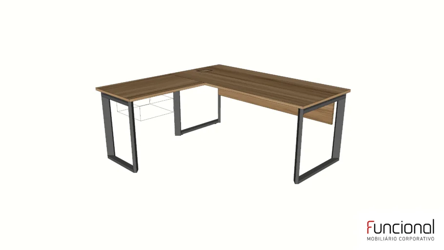 Mesa de escritório gerente em L Level