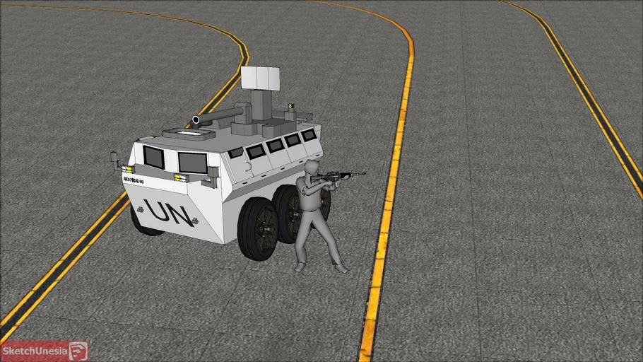 ANOA Pindad with Soldier