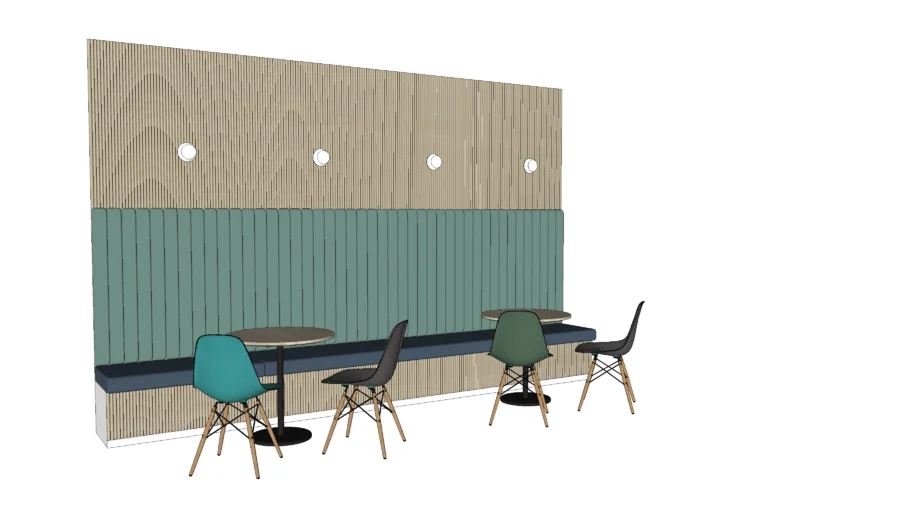 Cafe' Booth seat 20200408 Model by Pooh