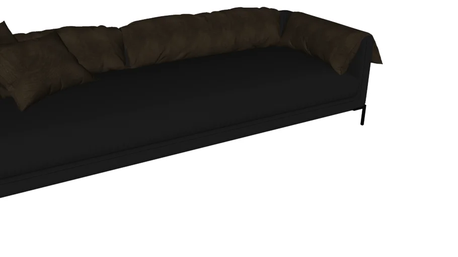 Sofa de cuero negro