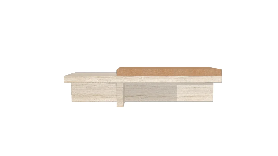 CB2 Pierre Travertine Bench