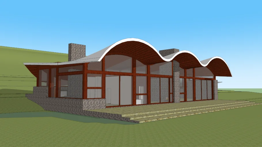 Jules Gregory Inspired Wing Roof Midcentury pad