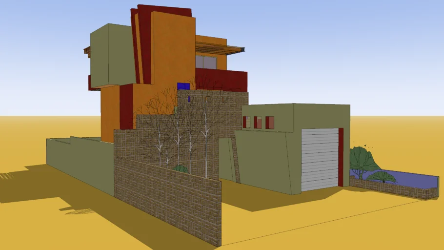 Contemporary sustainable Tridipanel House in Loreto Baja California Sur Mexico