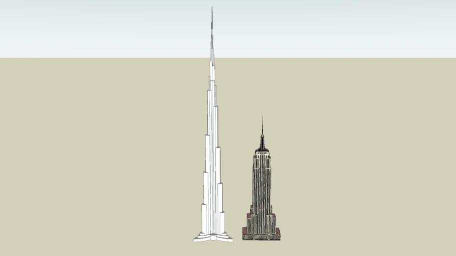 Burj Dubai vs. Empire State Building