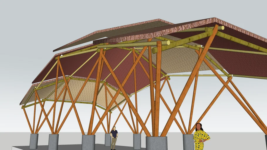 Bamboo Estructure -  Organic Roof