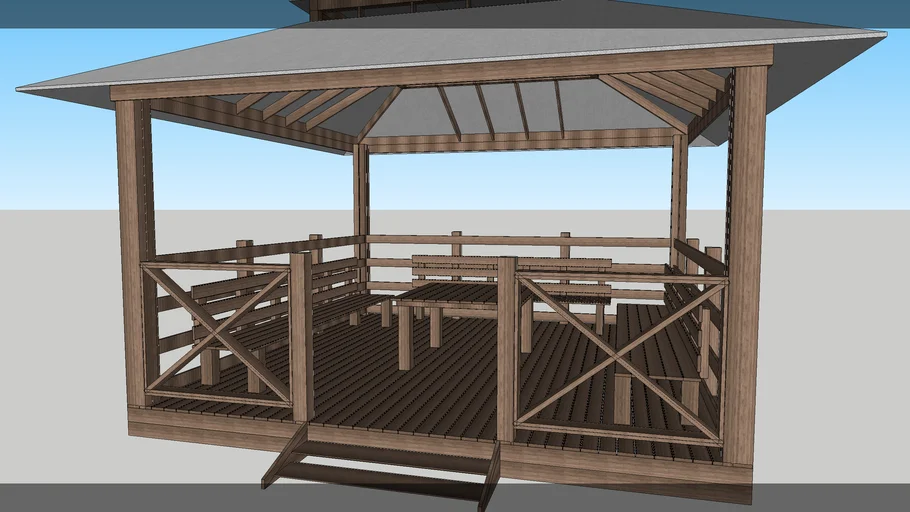 wood pergola