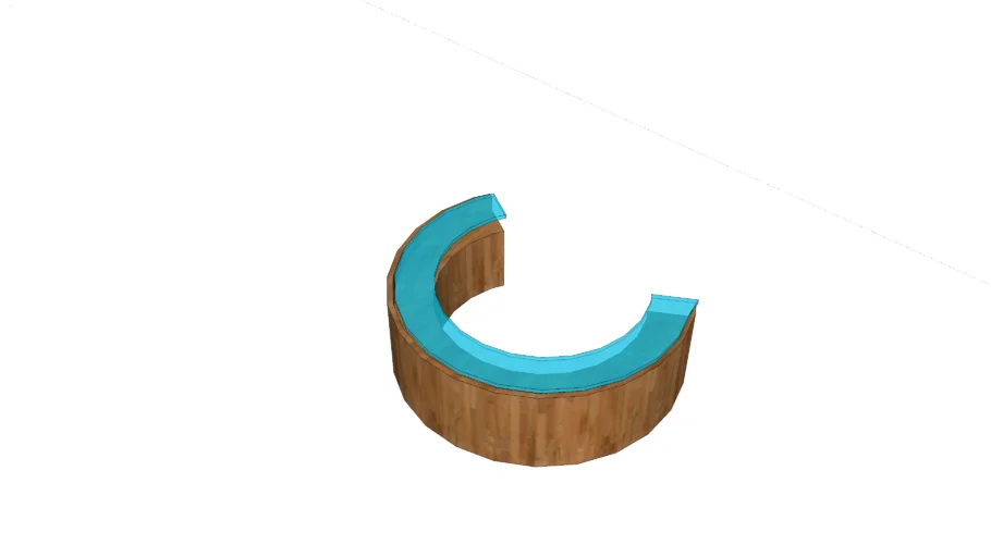 curved wodden reception desk