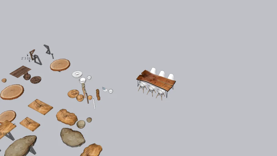 rustic wabi sabi furniture set