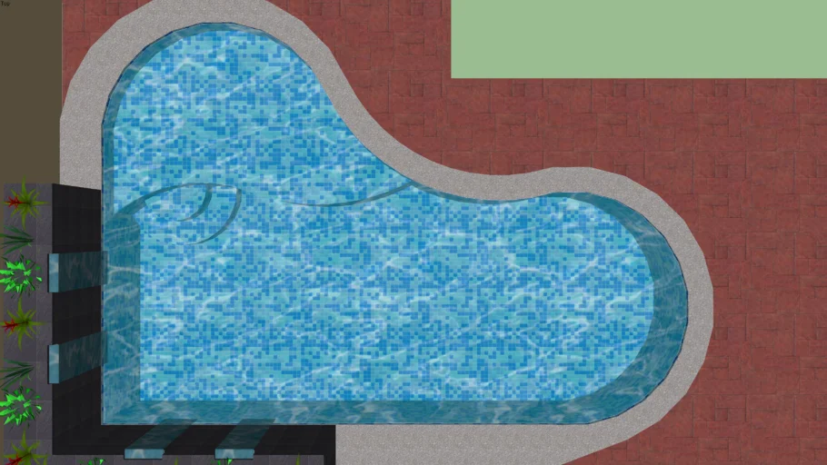 piscina con cascada