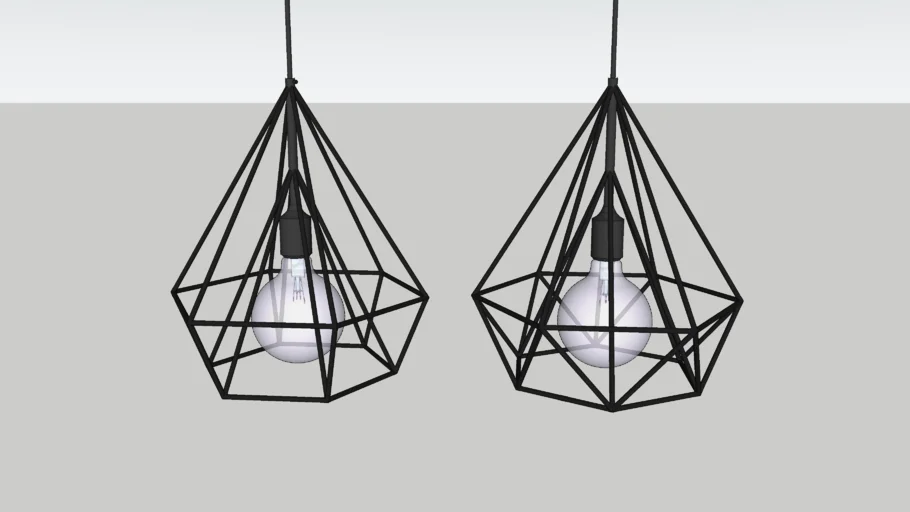 Industrial Metal Diamond Pendant Lights