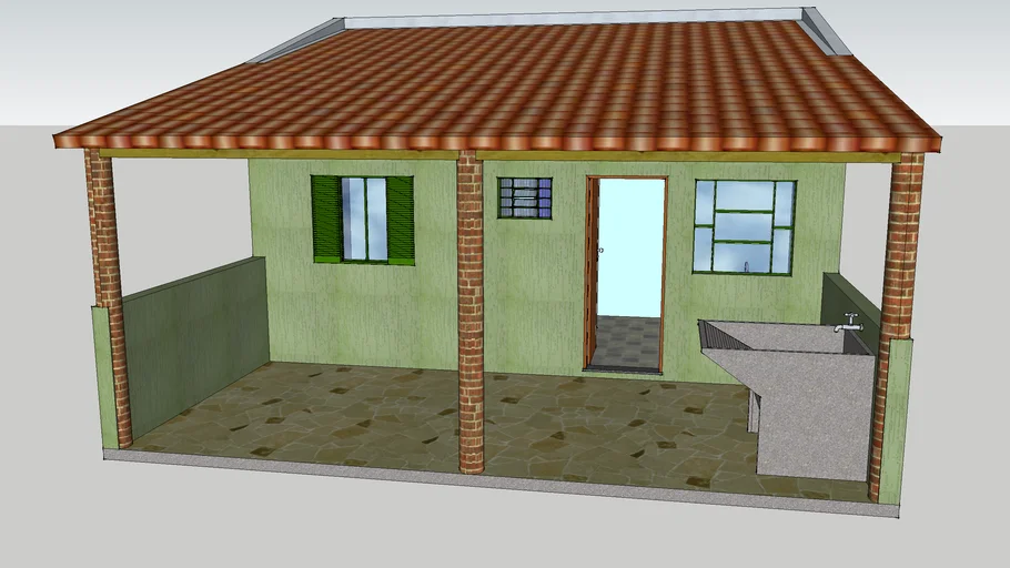Casa Pequena com 1 quarto 1 cozinha e 1 banheiro