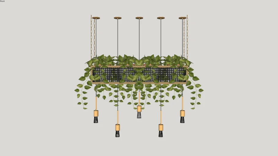 LUMINÁRIA COM PLANTAS