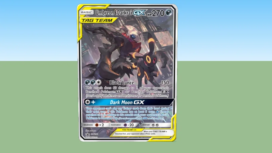 Pokemon card basic Tag Team Umbreon and DArkrai GX hp 270