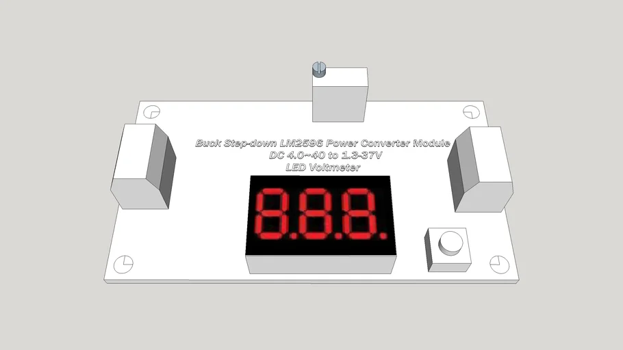 Buck Step-down LM2596 Power Converter Module DC 4.0~40 to 1.3-37V LED Voltmeter