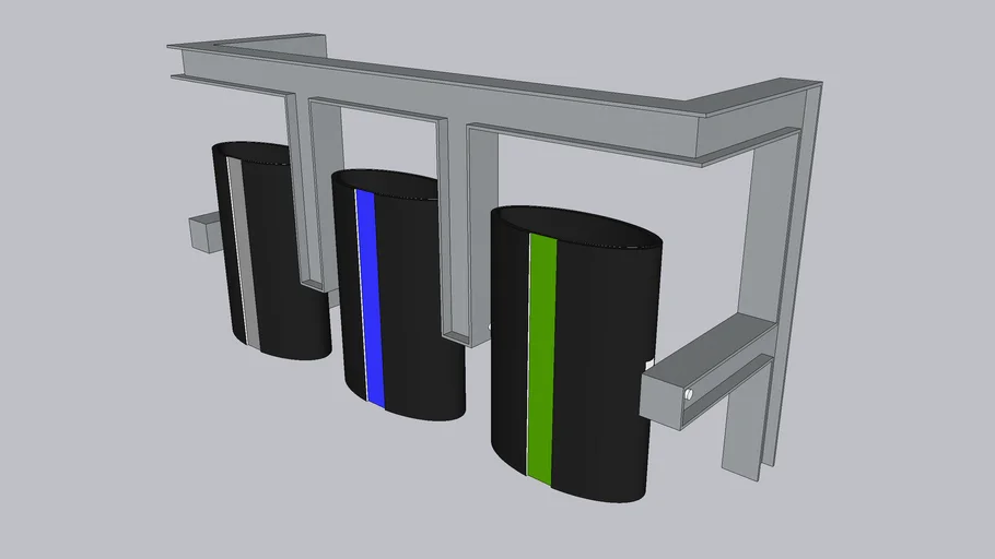 Contenedor basura - mobiliario urbano - urban furniture - trash can - ecologico