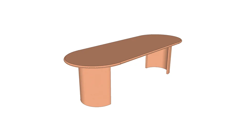 Table CARMEN ovale en béton (BEFUP)