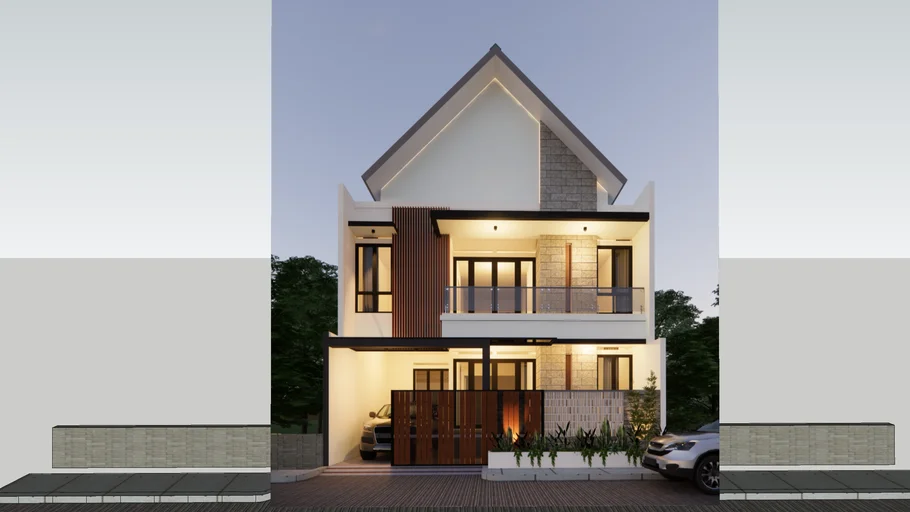 RUMAH MINIMALIS 3 LANTAI 9X12