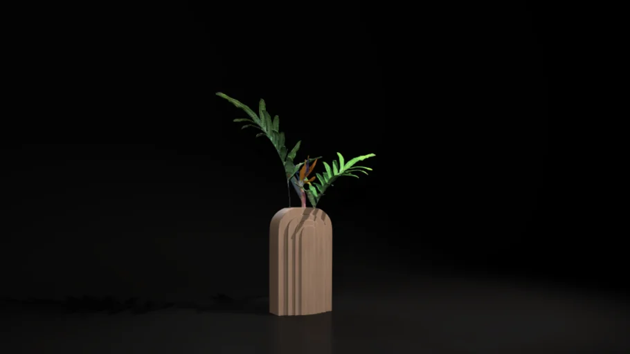 VASE / TROPICAL PLANT / DECOR / PALM