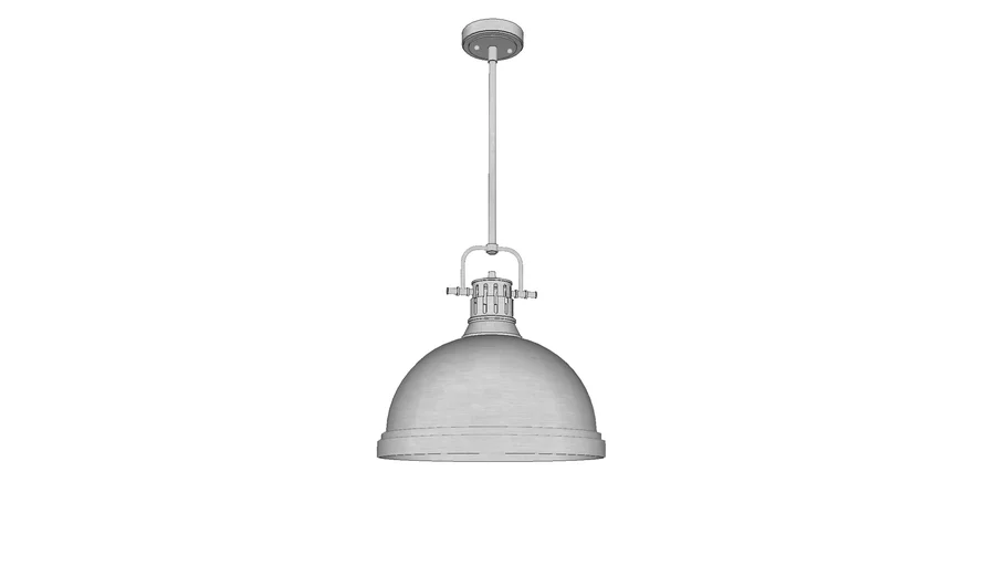 Duncan 1 Light Pendant in Pewter by Golden Lighting