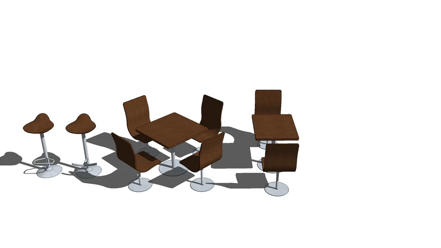 Mobiliario restaurante modelos 3d