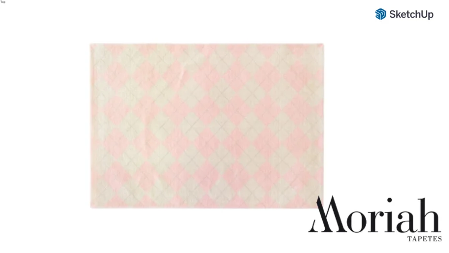 Tapete Quarto Infantil Xadrez de Amor - Moriah Tapetes