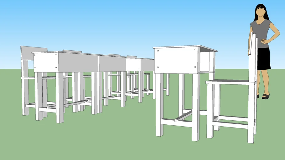 Meja,kursi sekolah/Bangku sekolah/Tables and chairs