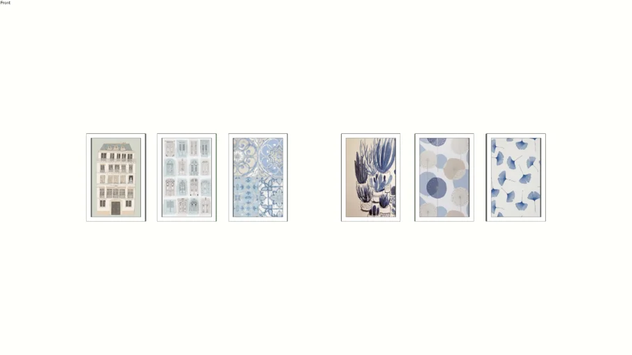 wall paintings - blue