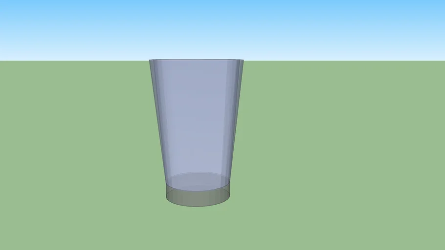 Translucent glass cup